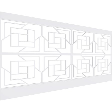 Ekena Millwork 44"H x 94 1/2"W Loveland PVC Wainscot Paneling Kit WPK44X94LLD
